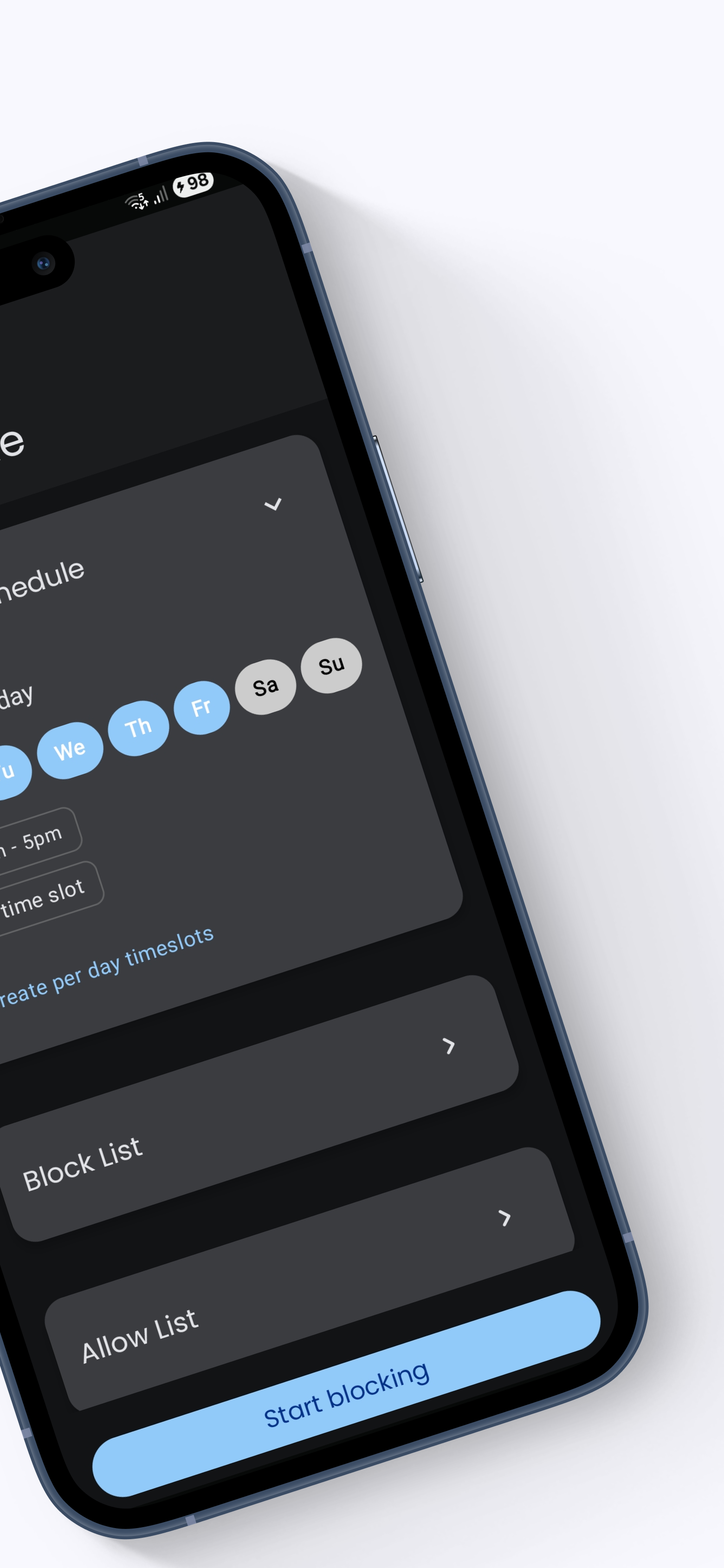 SupraBlock app screenshot of lock mode feature